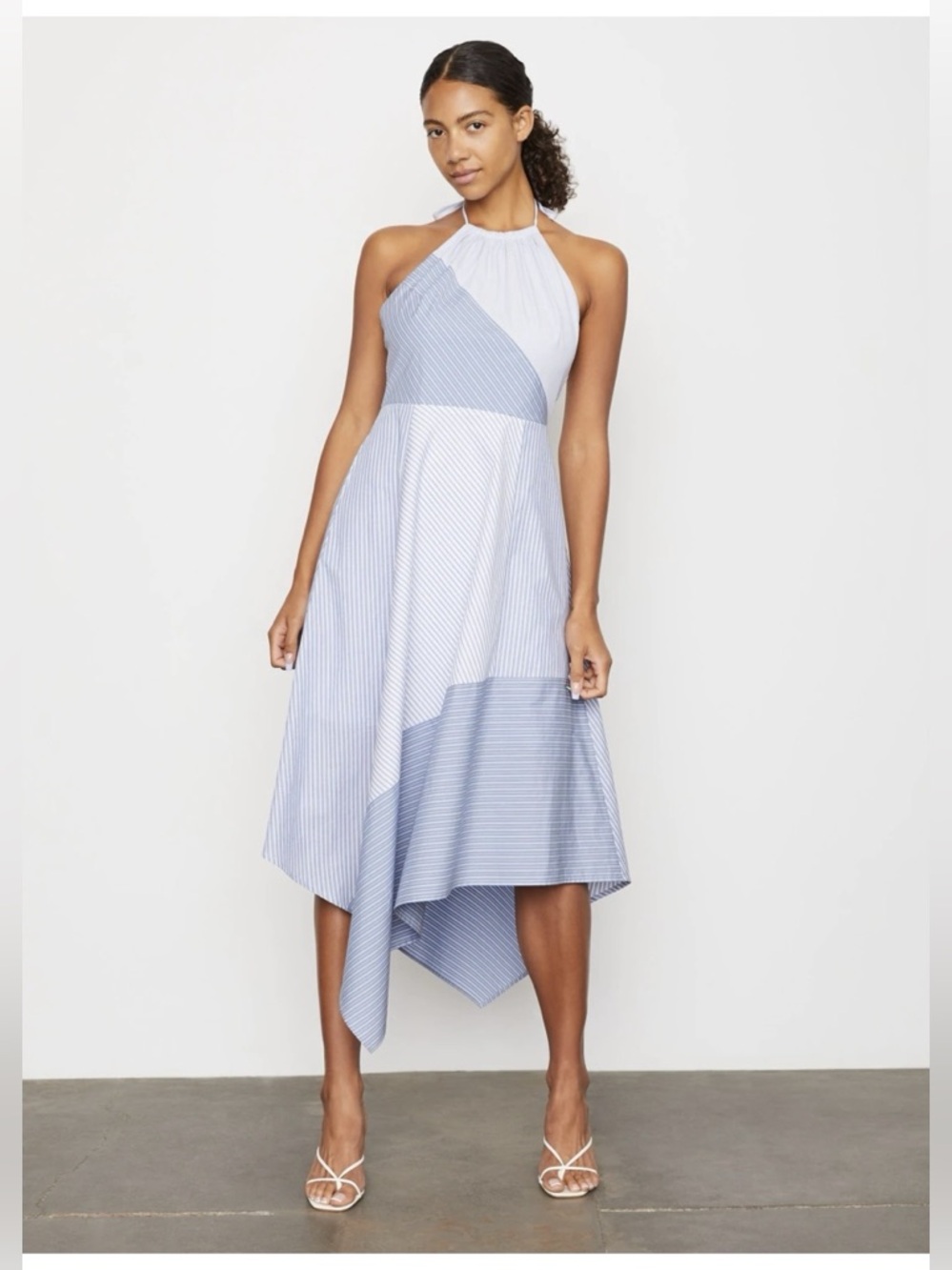Bailey 44 - Estella Dress Parchwork, handkerchief, halter Womens size 10